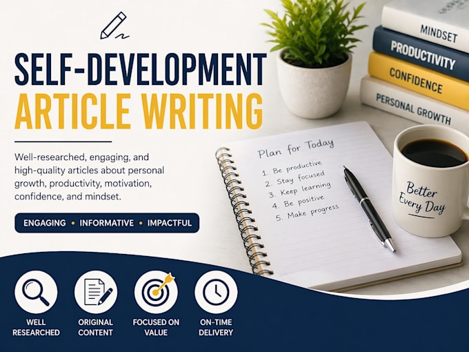 write self development articles about productivity