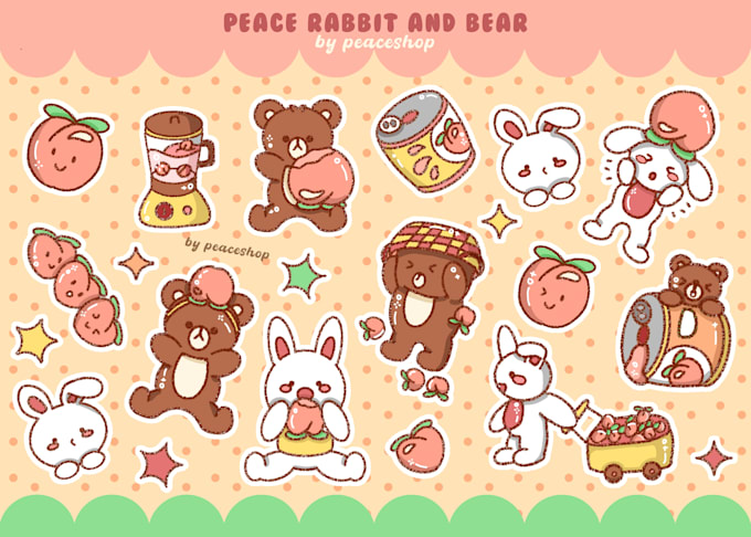 design custom sticker cute pack