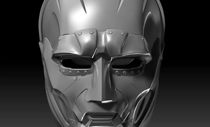 create helmet 3d printable stl model for cosplay and 3d printing