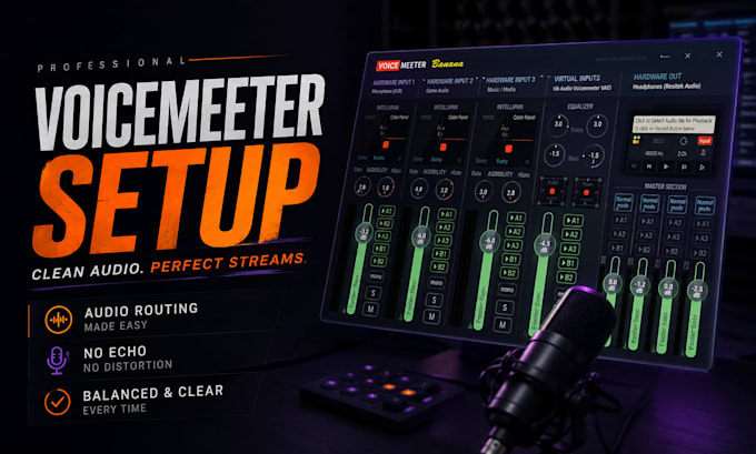setup and fix voicemeeter banana or potato with obs audio routing