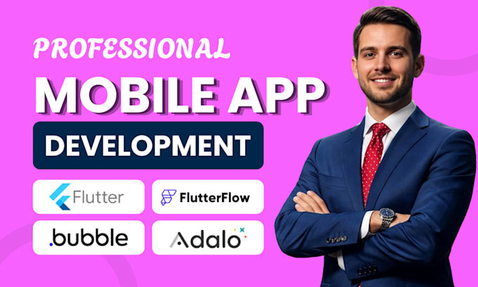 develop design mobile app flutter bubble flutterflow adalo