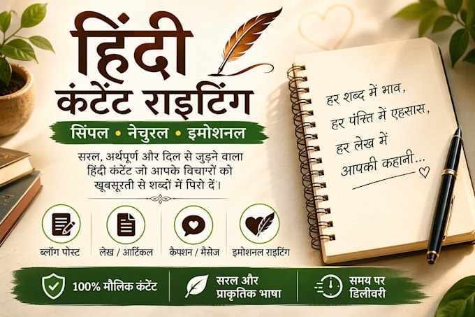 write simple and meaningful hindi content in natural tone