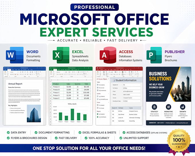 Do microsoft word excel access and publisher services by Robert__mutua ...