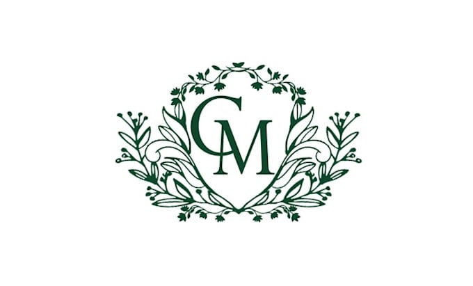 design pictorial unique library wedding logo