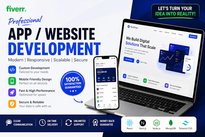 do mobile app development ios app flutter app react native hybrid app creation