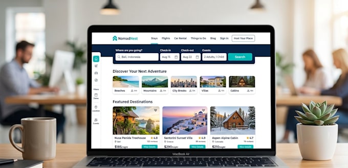 create UI UX for booking platforms