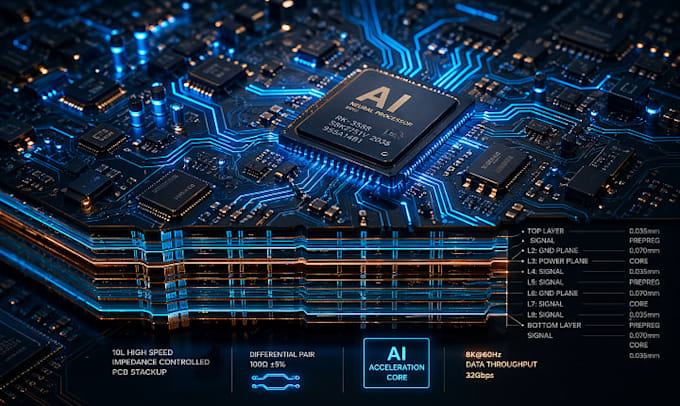 design high speed pcb layout with signal integrity and impedance control