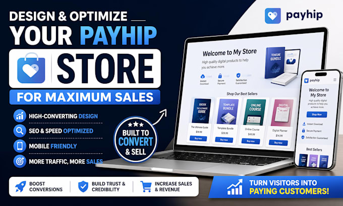 design and optimize your payhip store for maximum sales