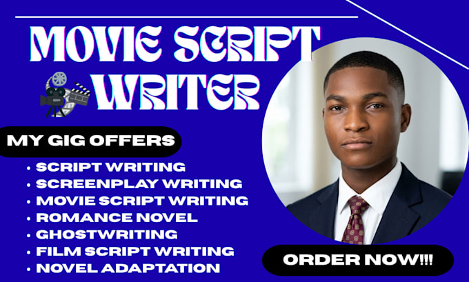 do movie script screenplay film script comedy ghostwrite fiction romance novel