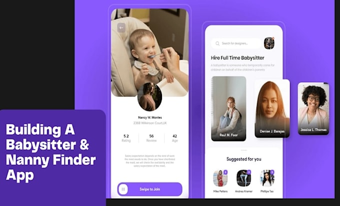 develop babysitting app,caregiving service app,parental control app