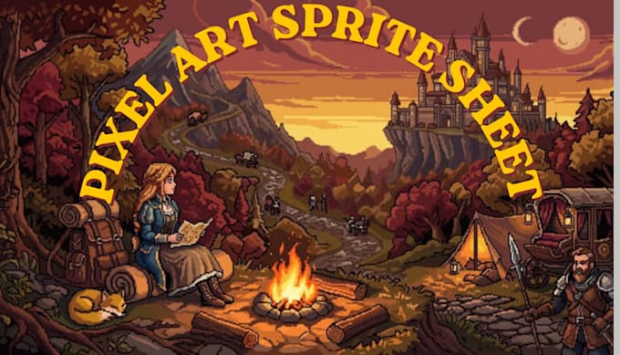 create custom pixel art sprite sheet for indie game developer