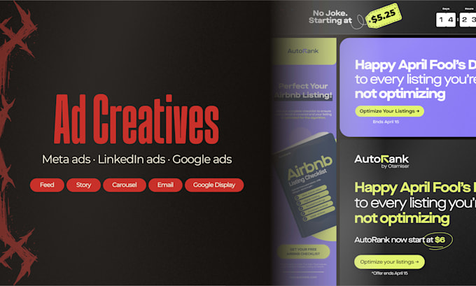 design facebook and instagram and google ad creatives