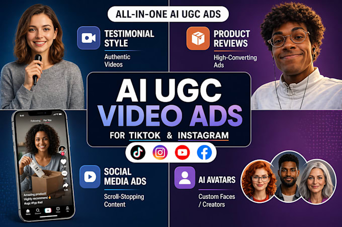 Make high converting ai video ads, ai ugc ads, testimonial and ...
