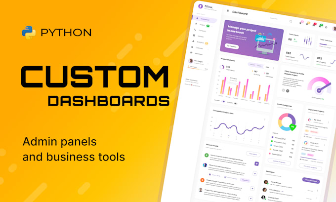build custom dashboards and admin panels