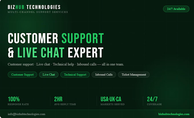 we will provide customer support for your business