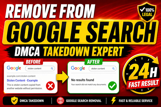 remove stolen content from google websites dmca takedown