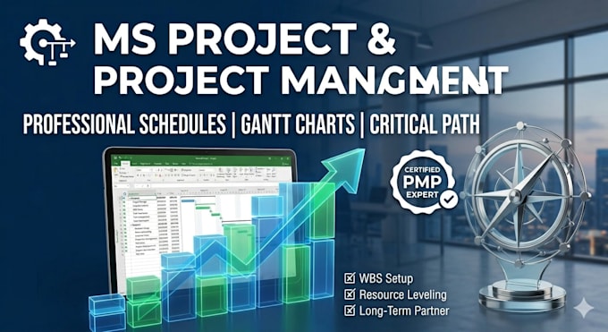 create an ms project schedule and project management