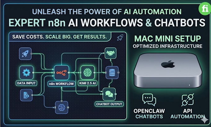 build n8n workflow automation ai agents, chatbot and API integration