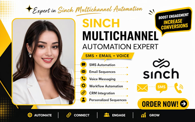 sinch sms email voice multi channel automation sequence personalization