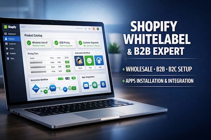 integrate shopify wholesale , b2b , b2c apps