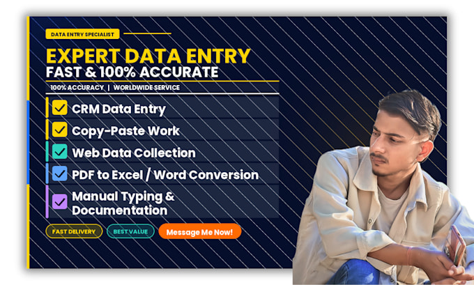 accurate excel data entry, copy paste, PDF to excel and data cleaning