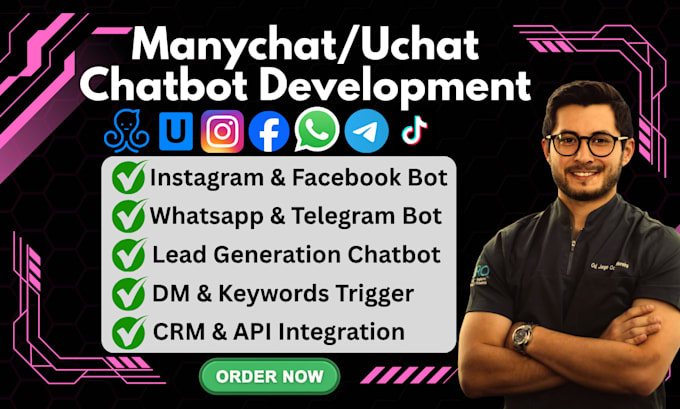 create manychat chatbot, uchat ai chatbot, instagram dm automation, whatsapp bot