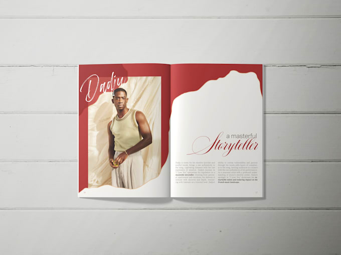 create editorial design for magazines and booklets