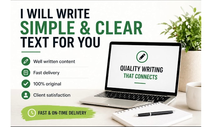 write simple and clear text for you
