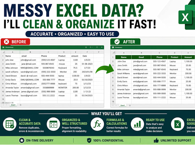 clean, format, and prepare your messy data for analysis