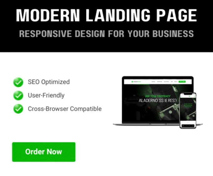 Create a modern responsive landing page website design by ...