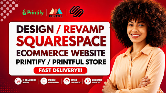 design squarespace printify printful store redesign squarespace landing page seo