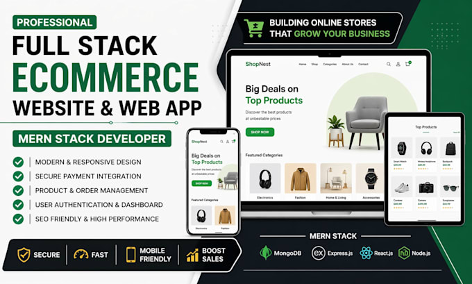 Build a modern full stack ecommerce website with mern stack by Rbg_raja ...