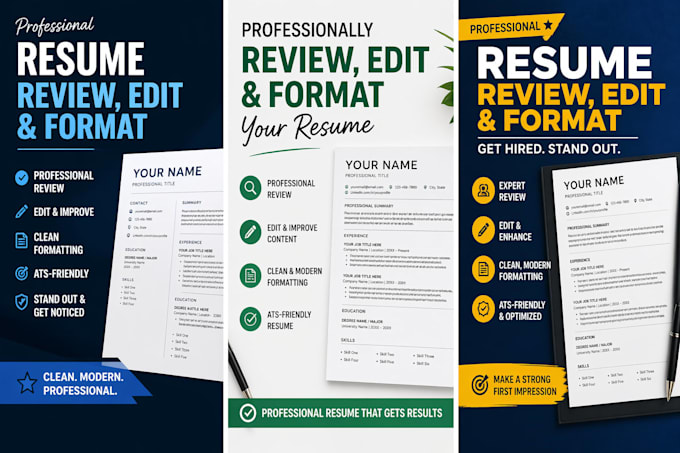 professionally format and edit your resume