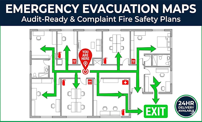 Design emergency evacuation maps and fire safety plans for your ...