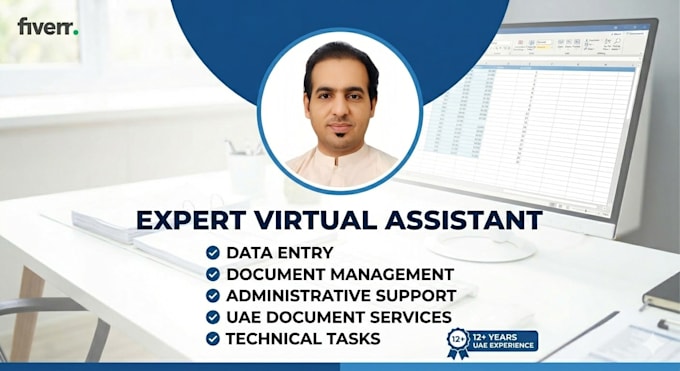 be your expert virtual assistant for data entry and document services