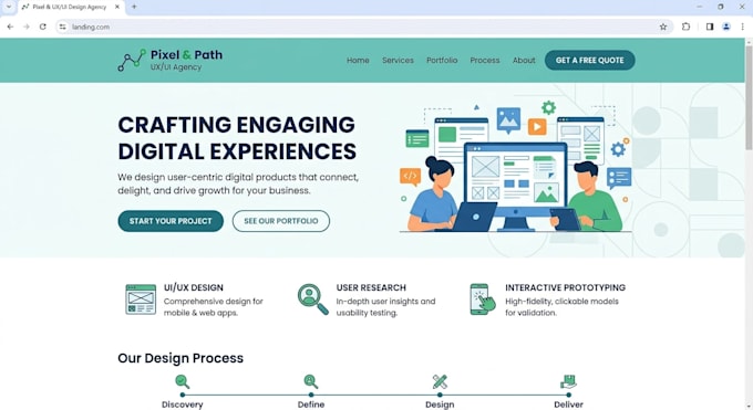 redesign your landing page UI UX