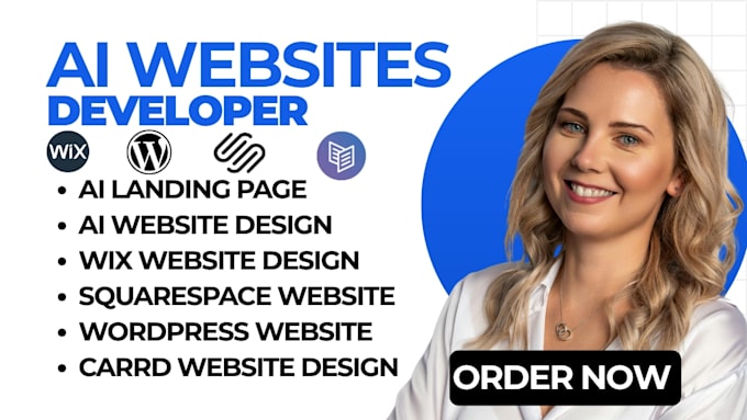 create your ai generated website on wix, squarespace wordpress carrd website des