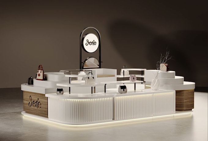 design photorealistic 3d exhibition stall and booth render