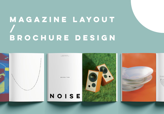design a professional magazine layout or editorial spread