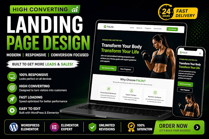 Design a high converting landing page website by Liamsavannah1 | Fiverr