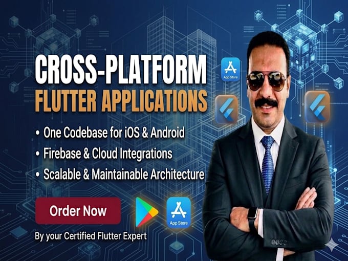 build custom ai flutter mobile apps for ios and android