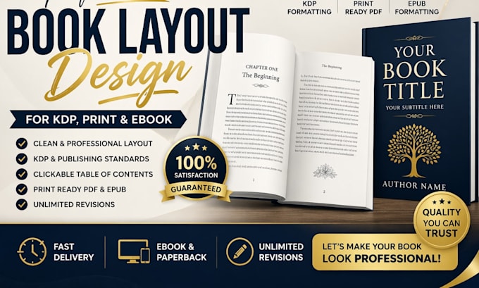 do book formatting, book layout, book design, ebook design and layout design