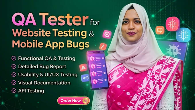 be your QA tester for website testing and mobile app bugs
