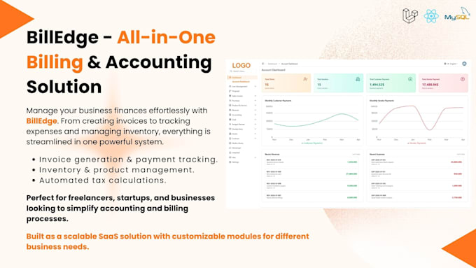 develop complete accounting erp with billing and inventory