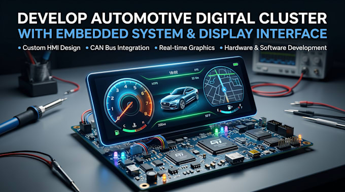 develop automotive digital cluster with embedded system and display interface