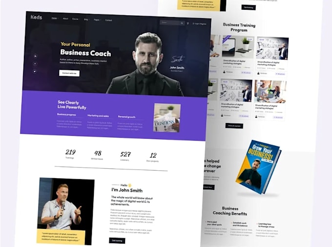 create modern business or portfolio website