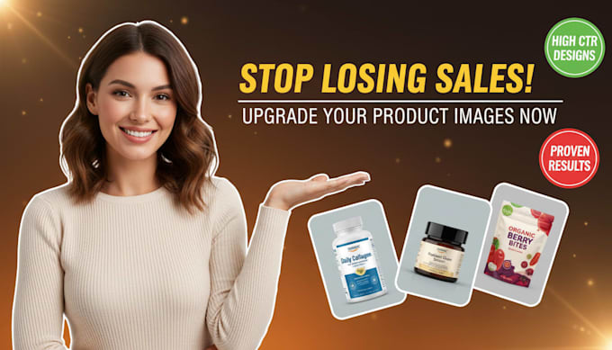 design amazon listing images, main image and infographics