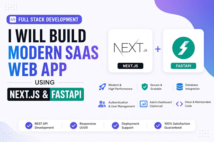build a modern saas web app using nextjs and fastapi