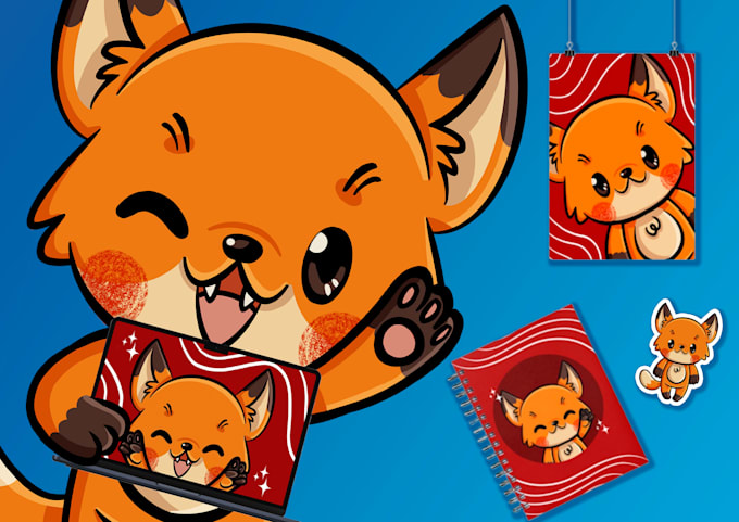 create kawaii characters for projects and merch