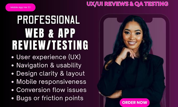 test and review your website or mobile app UX with actionable feedback